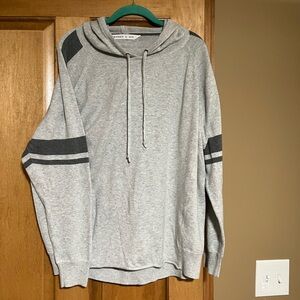 Athleta Gray Hoodie with Charcoal Stripes